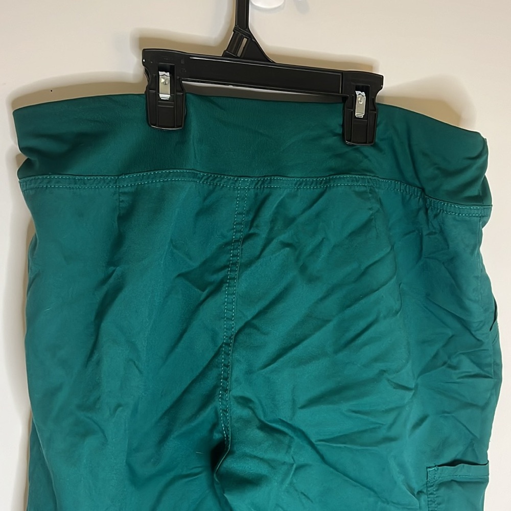 Yoga waist green scrub pants